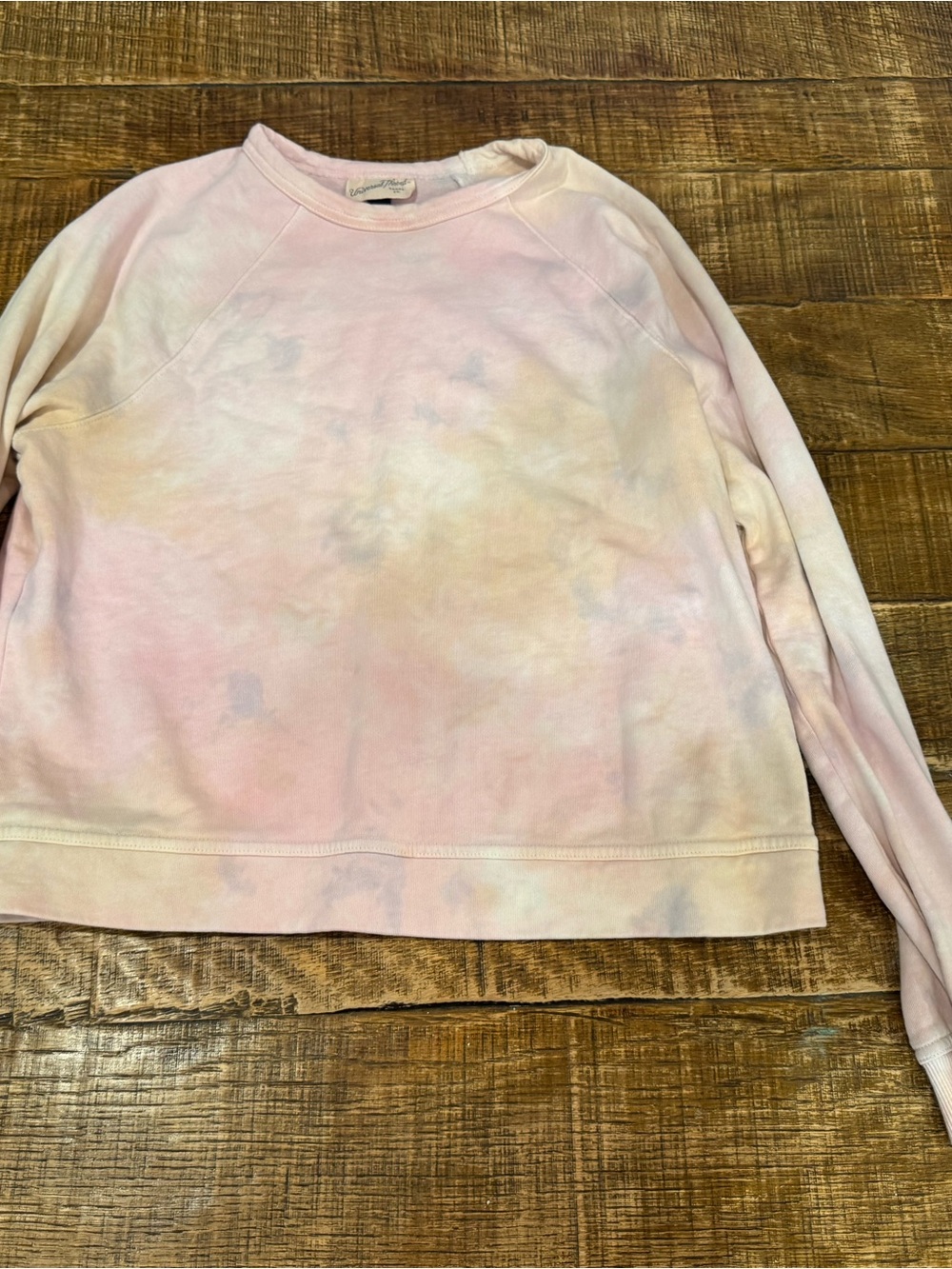 Universal Thread Pastel Tie-Dye Crewneck Sweatshirt - Pink, Cream, Yellow